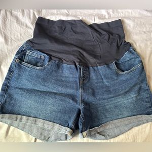 Plus Size Maternity Shorts Full Panel